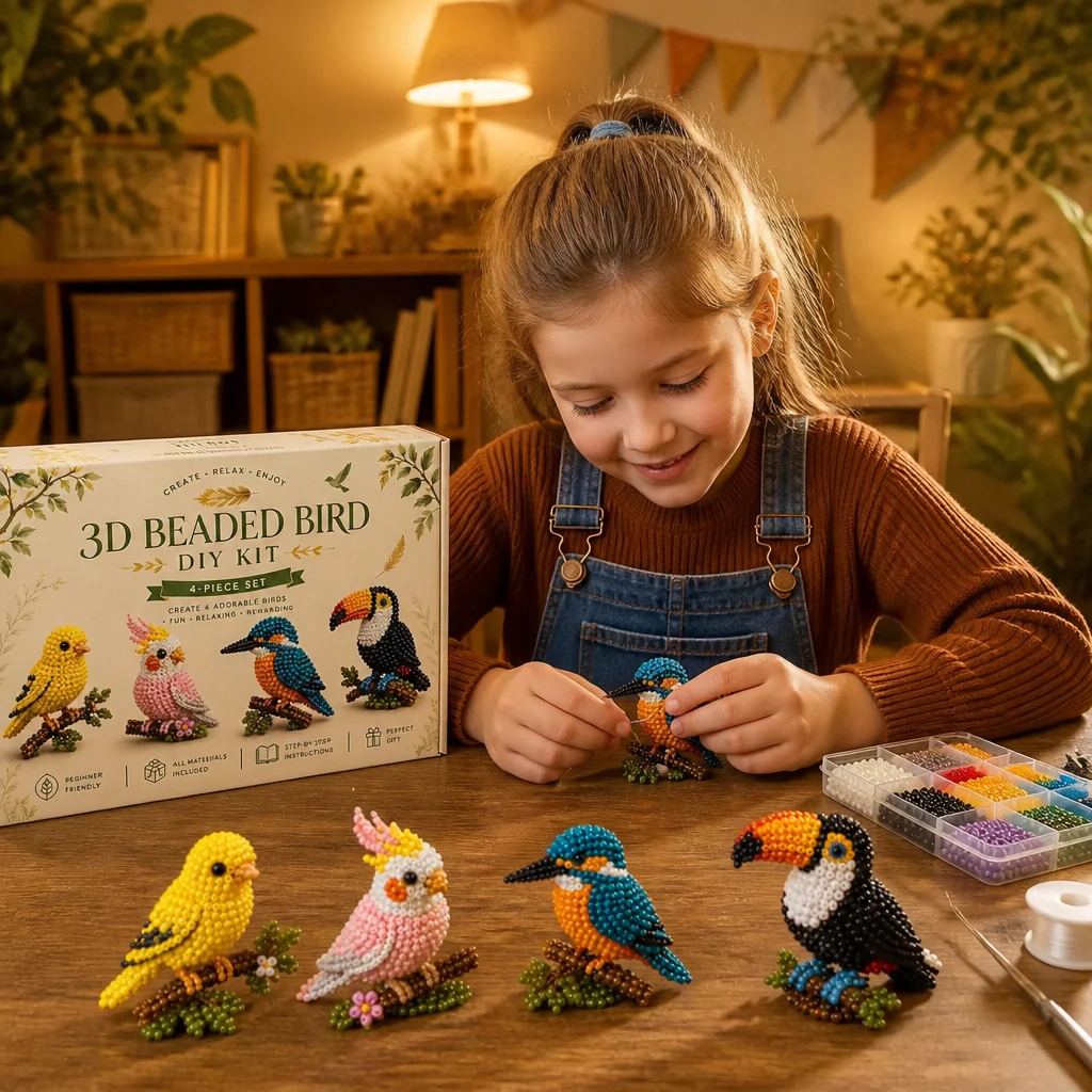 3D Beaded Animal Craft Kit β DIY Mini Bead Art Set for Beginners