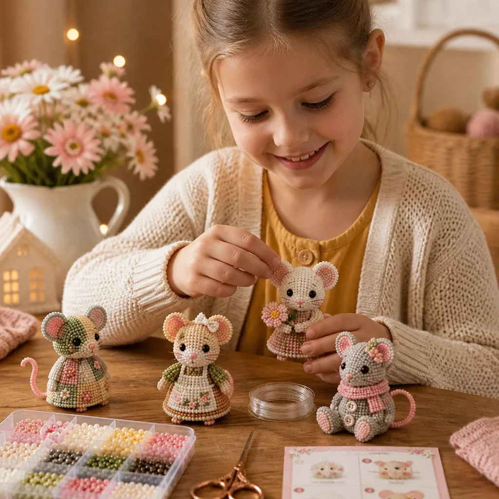 3D Beaded Animal Craft Kit β DIY Mini Bead Art Set for Beginners