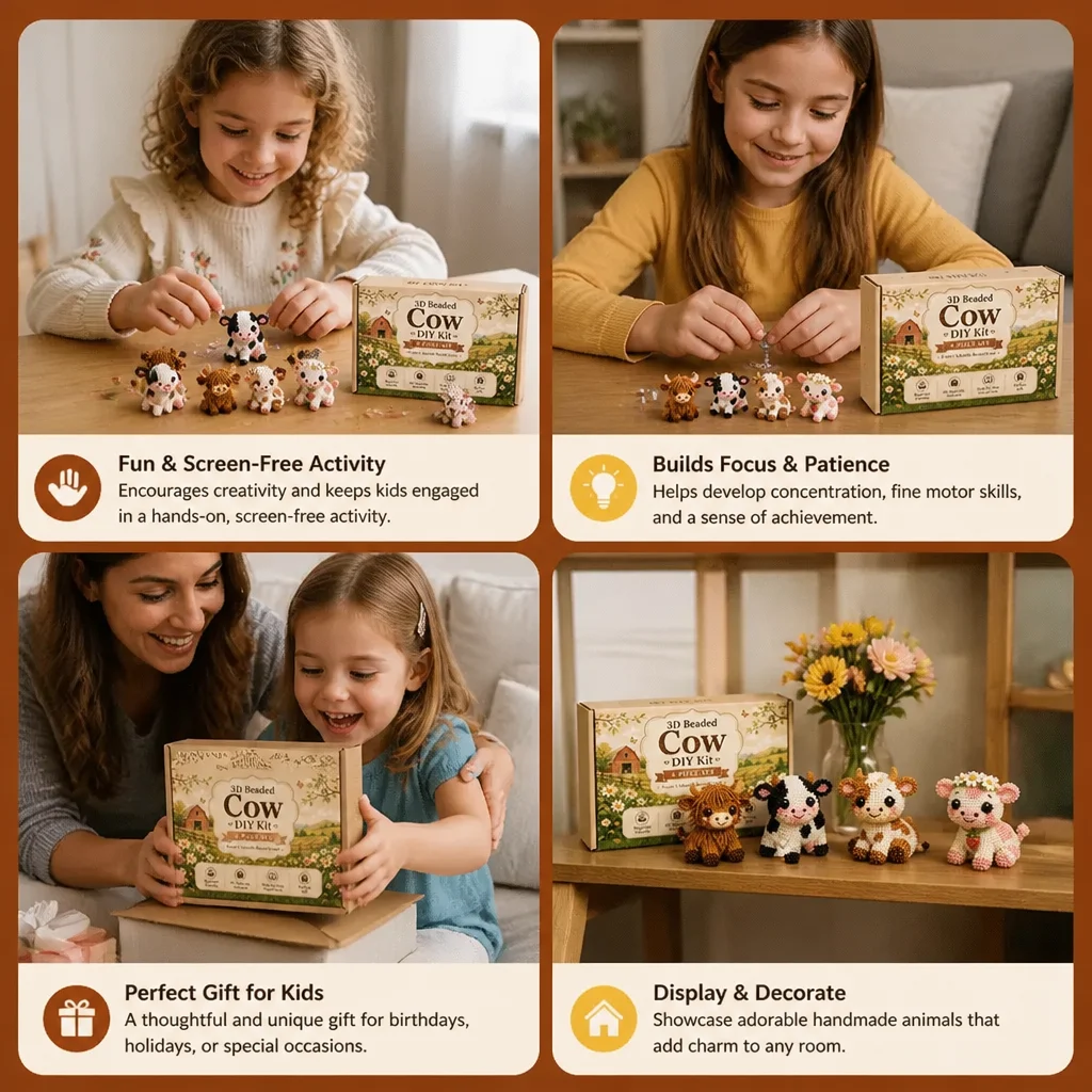 3D Beaded Animal Craft Kit β DIY Mini Bead Art Set for Beginners