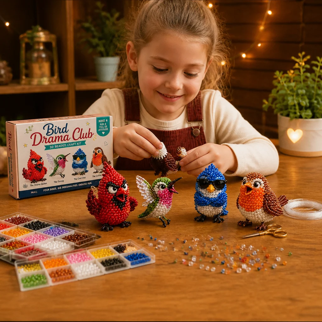 3D Beaded Animal Craft Kit β DIY Mini Bead Art Set for Beginners