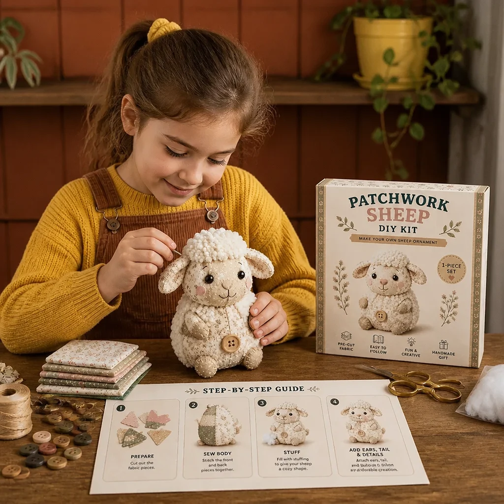 DIY Animal Sewing Kit – Handmade Fabric Ornament Craft Set