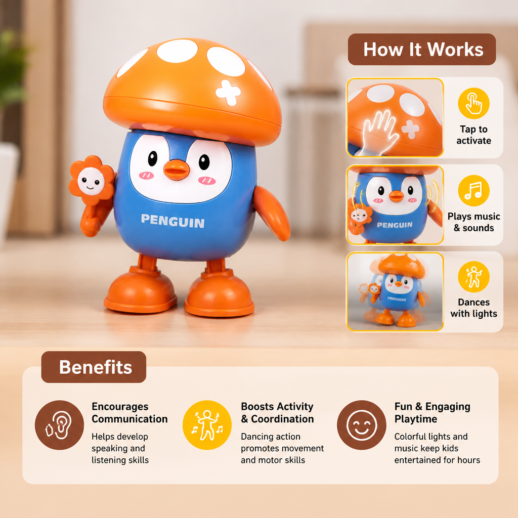 Interactive Talking & Dancing Penguin Toy with Music - Image 3