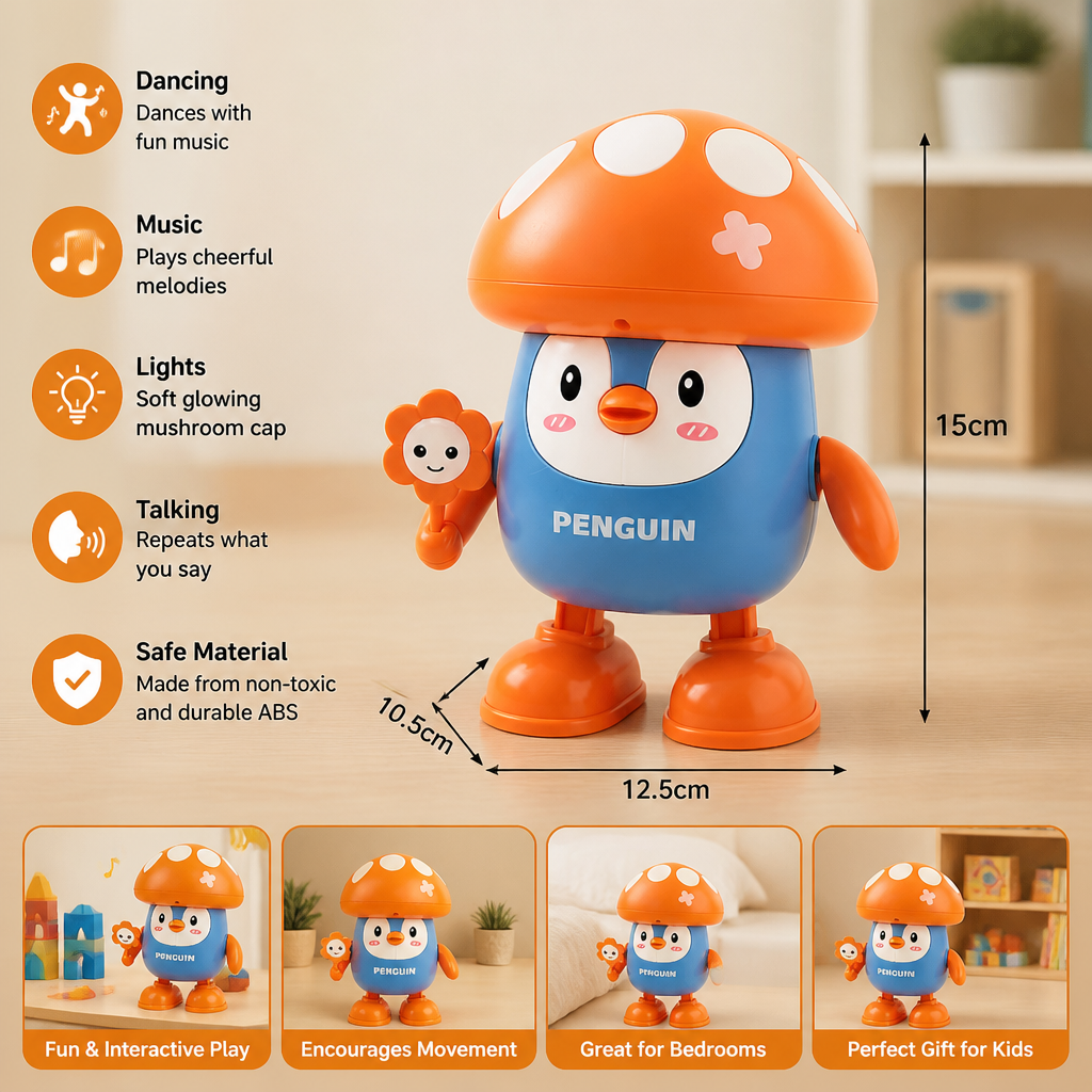 Interactive Talking & Dancing Penguin Toy with Music - Image 6