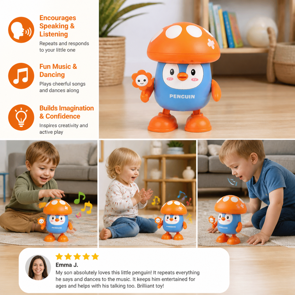 Interactive Talking & Dancing Penguin Toy with Music - Image 4