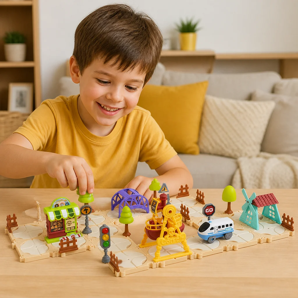 DIY Amusement Park Railway Building Set