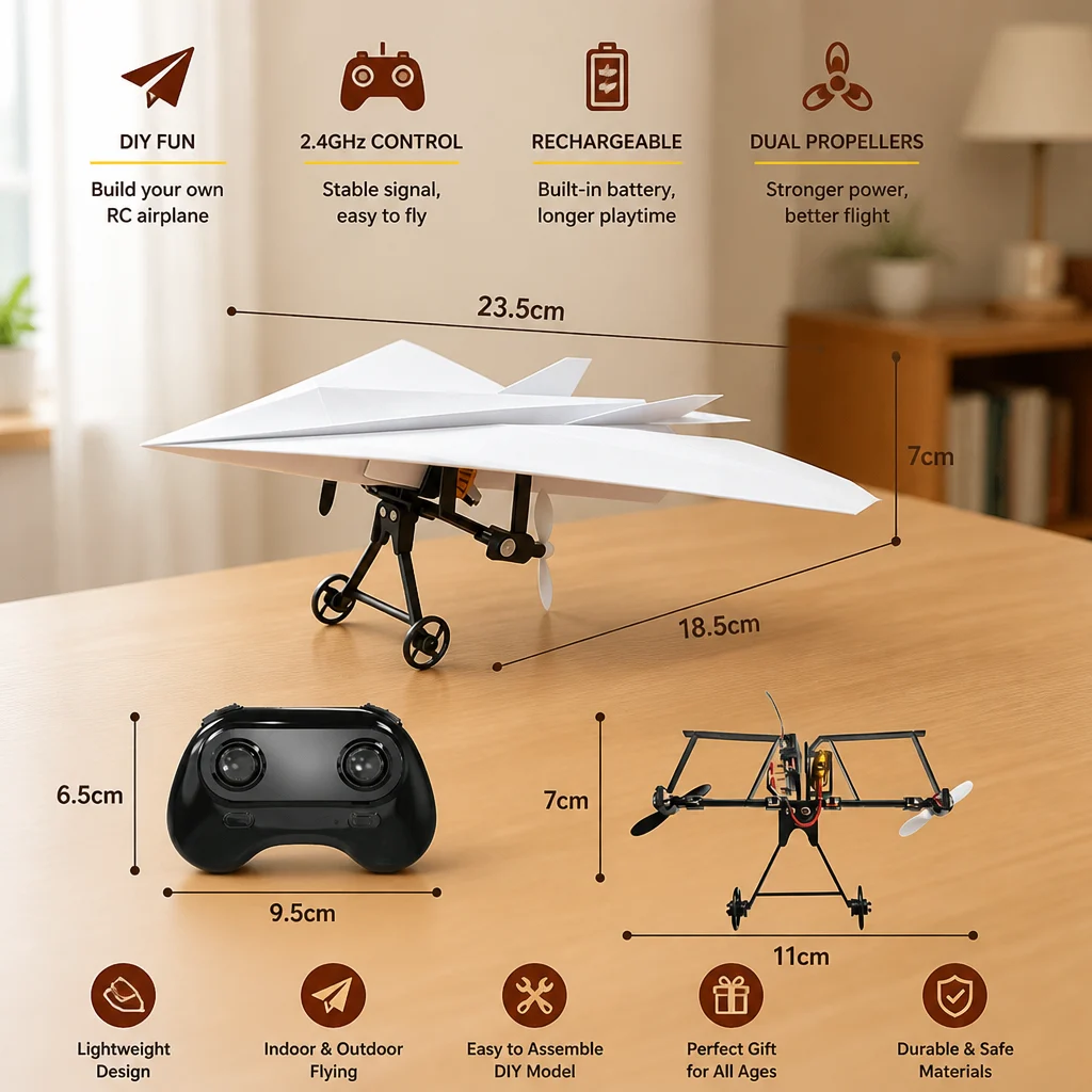 DIY Remote Control Paper Airplane Kit