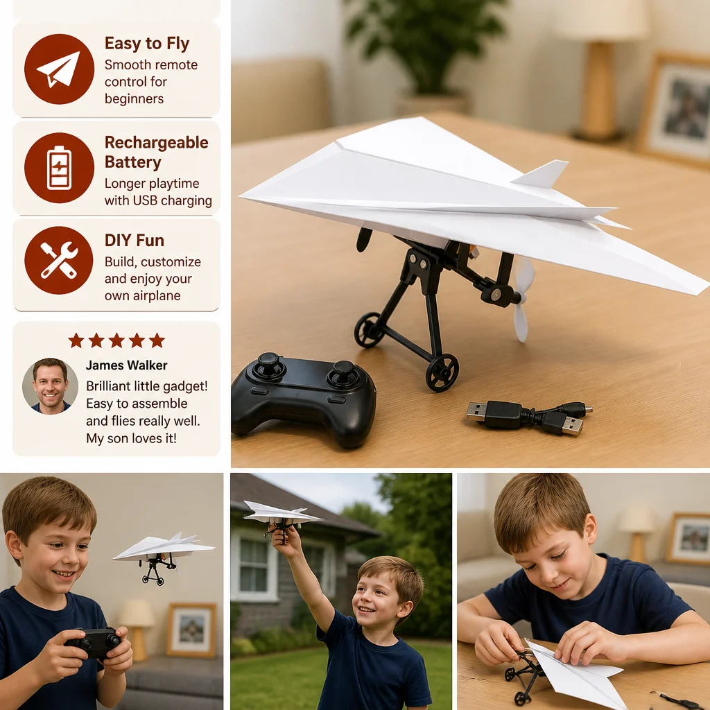 DIY Remote Control Paper Airplane Kit