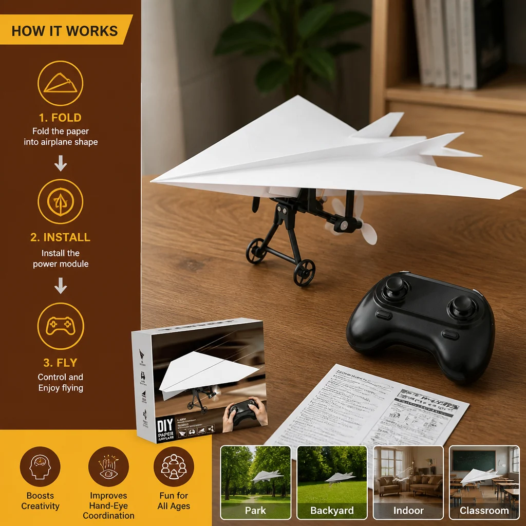 DIY Remote Control Paper Airplane Kit