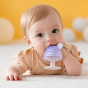 Baby Mushroom Silicone Teether for Tiny Hands