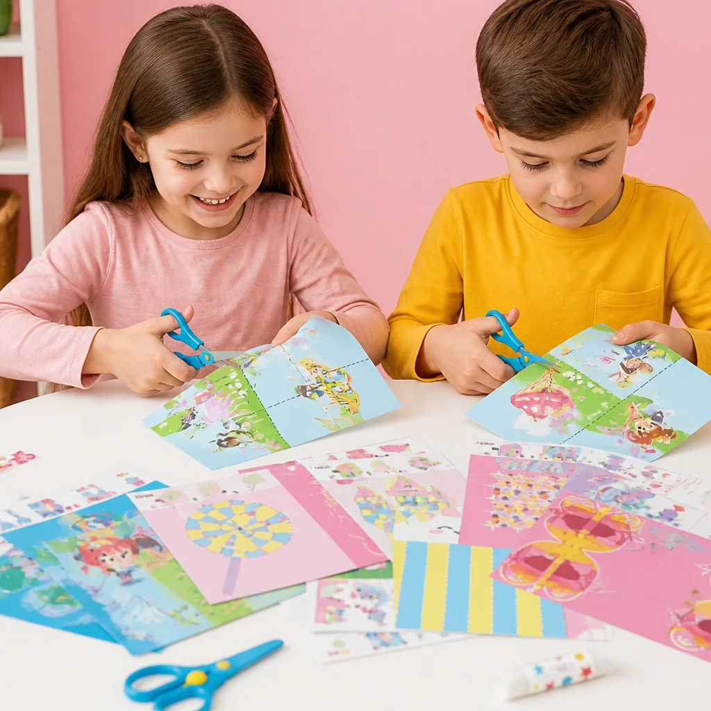 Kids Scissor Skills Activity Book โ Safe Cutting Practice with Safety Scissors
