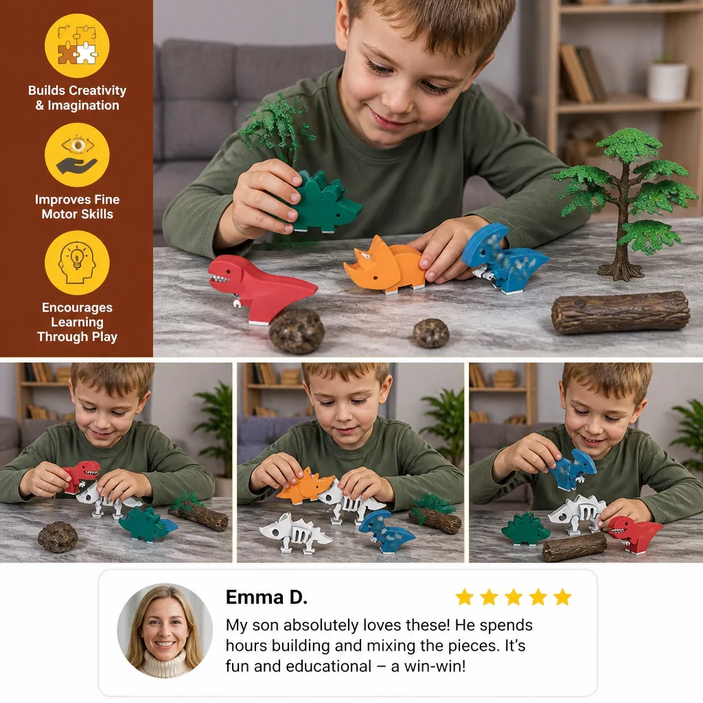 Magnetic Animal Skeleton Builder Set โ STEM Take-Apart Learning Toy