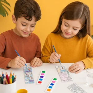 All-in-One Watercolour Painting Book with Built-In Paint & Brush