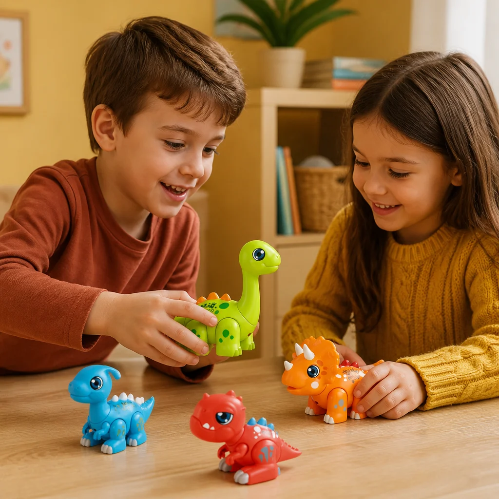 Easy-Assembly STEM Learning Dinosaur Toy with Lights & Sounds