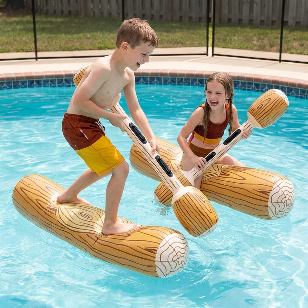 Inflatable Pool Battle Game for Kids – Water Balance & Splash Game