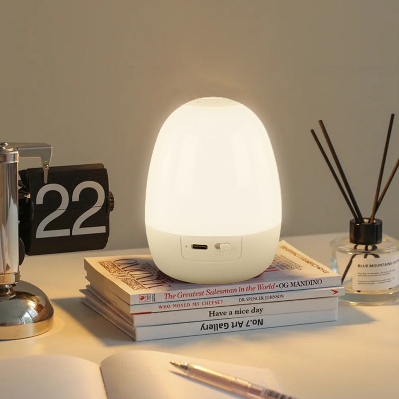 Egg-Shaped Silicone Night Light โ Touch Control, 7-Colour Changing