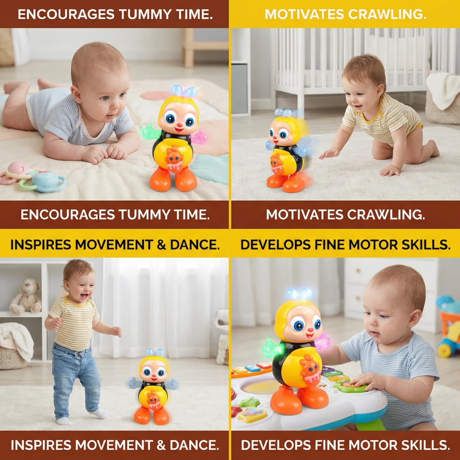 Dancing Musical Bee โ Interactive Toy for Babies & Toddlers