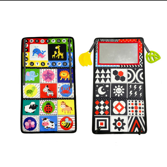 Interactive Baby Mirror Book β Foldable & Washable Soft Cloth Toy