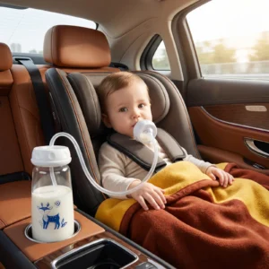 Hands-free baby feeding bottle