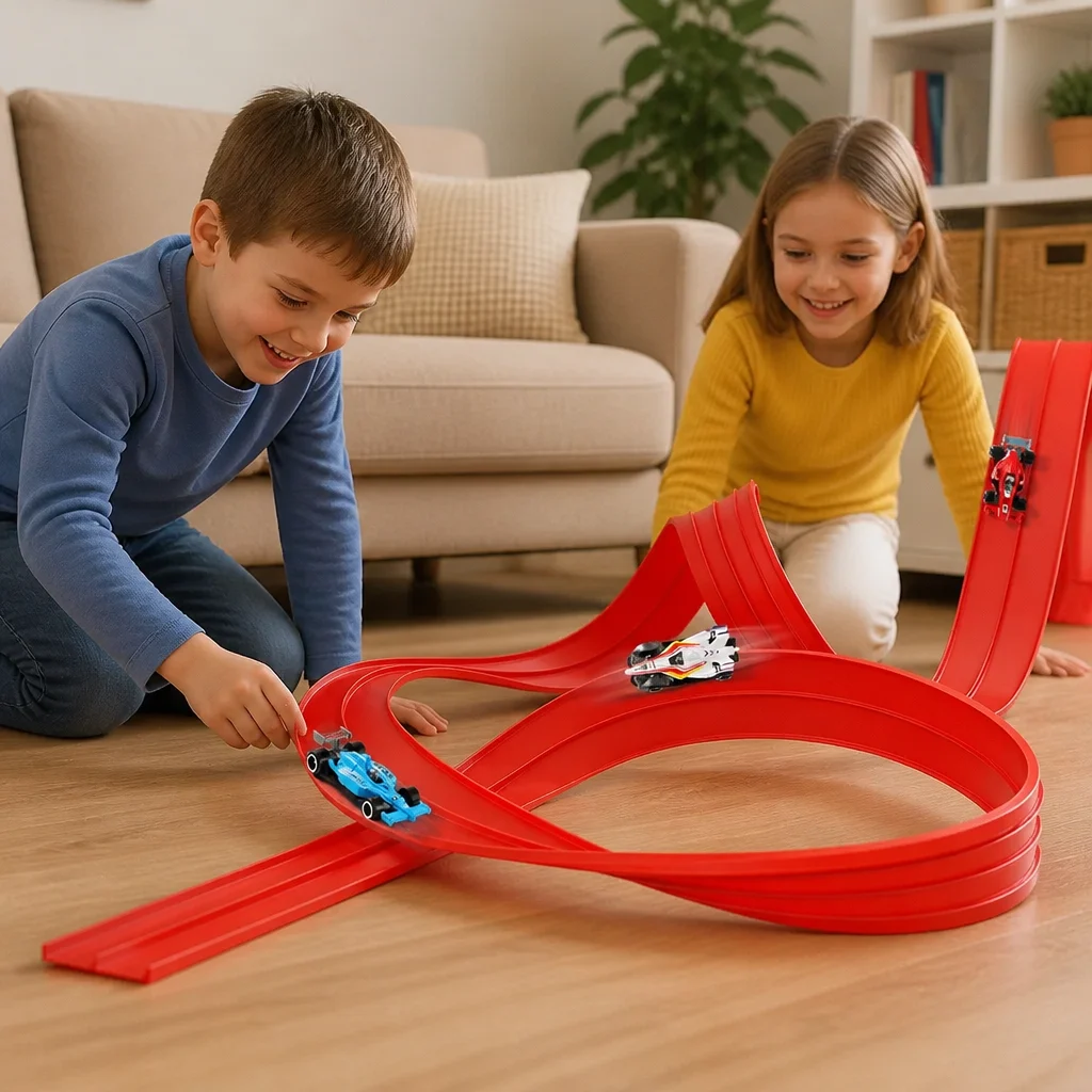 Flexible racing track set