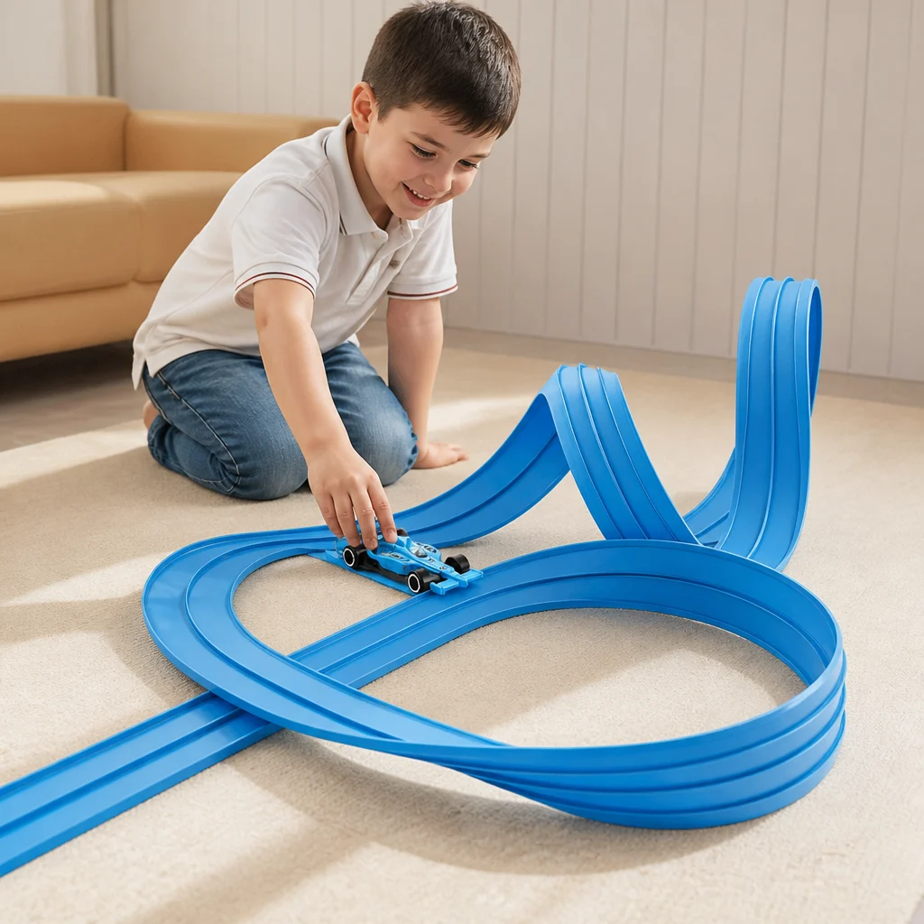 Flexible racing track set