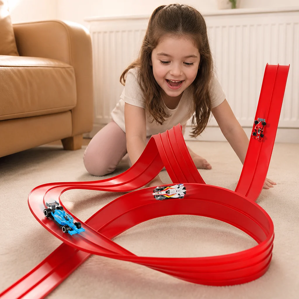 Flexible racing track set
