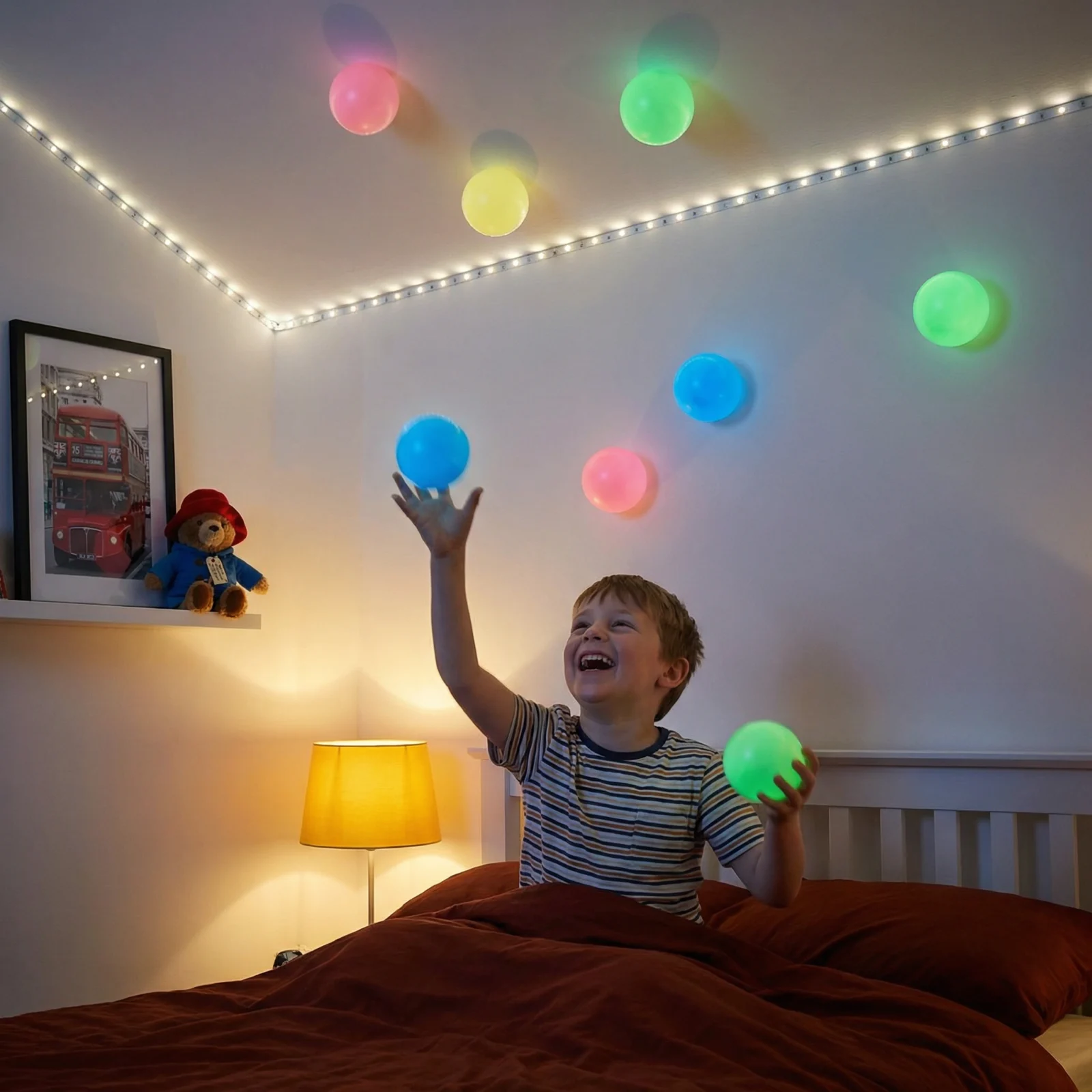 Glow in the Dark Sticky Balls โ Throw & Stick Ceiling Toy for Kids & Adults
