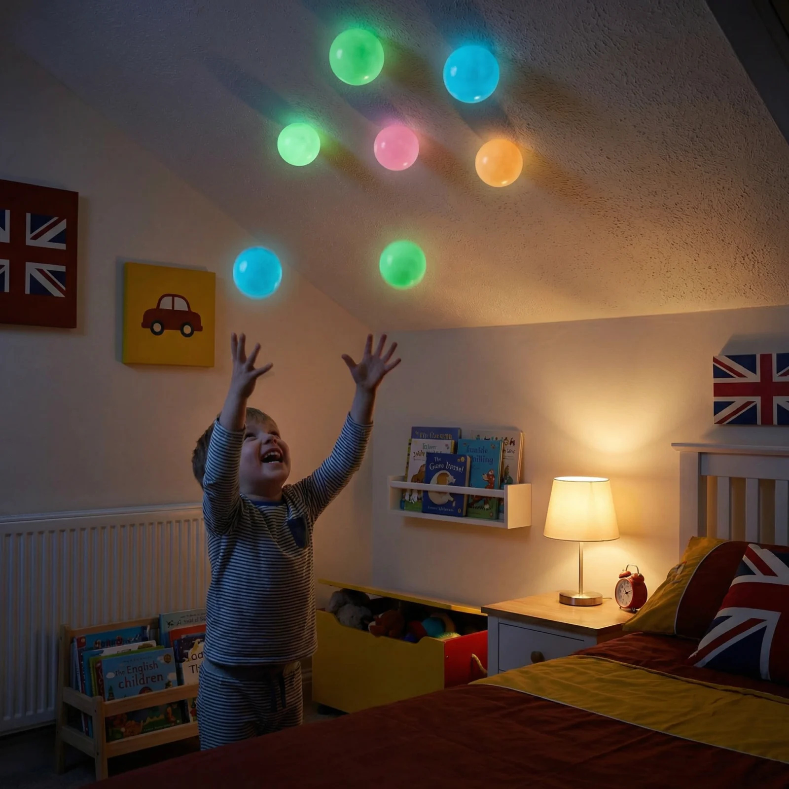 Glow in the Dark Sticky Balls โ Throw & Stick Ceiling Toy for Kids & Adults