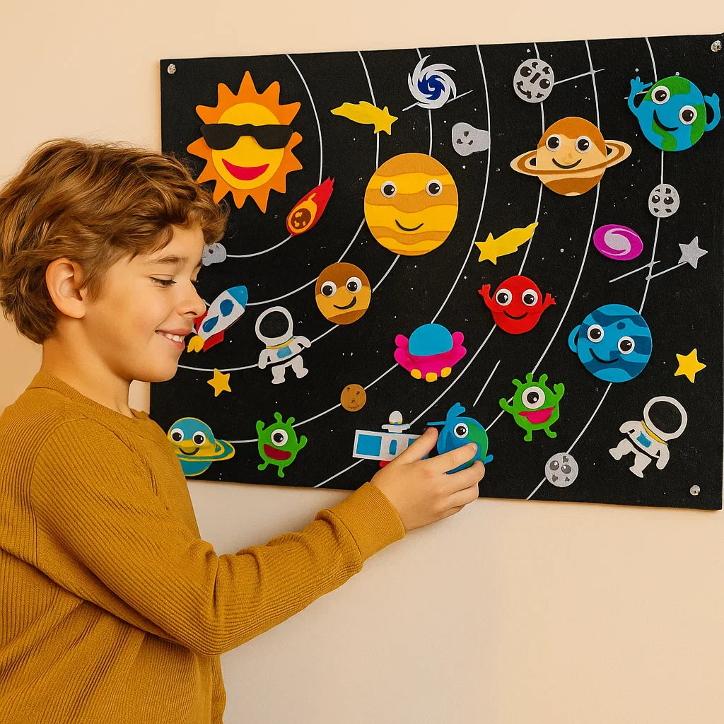 Felt Story Board for Kids โ Educational DIY Set for Learning Animals, Imagination and Storytelling Fun