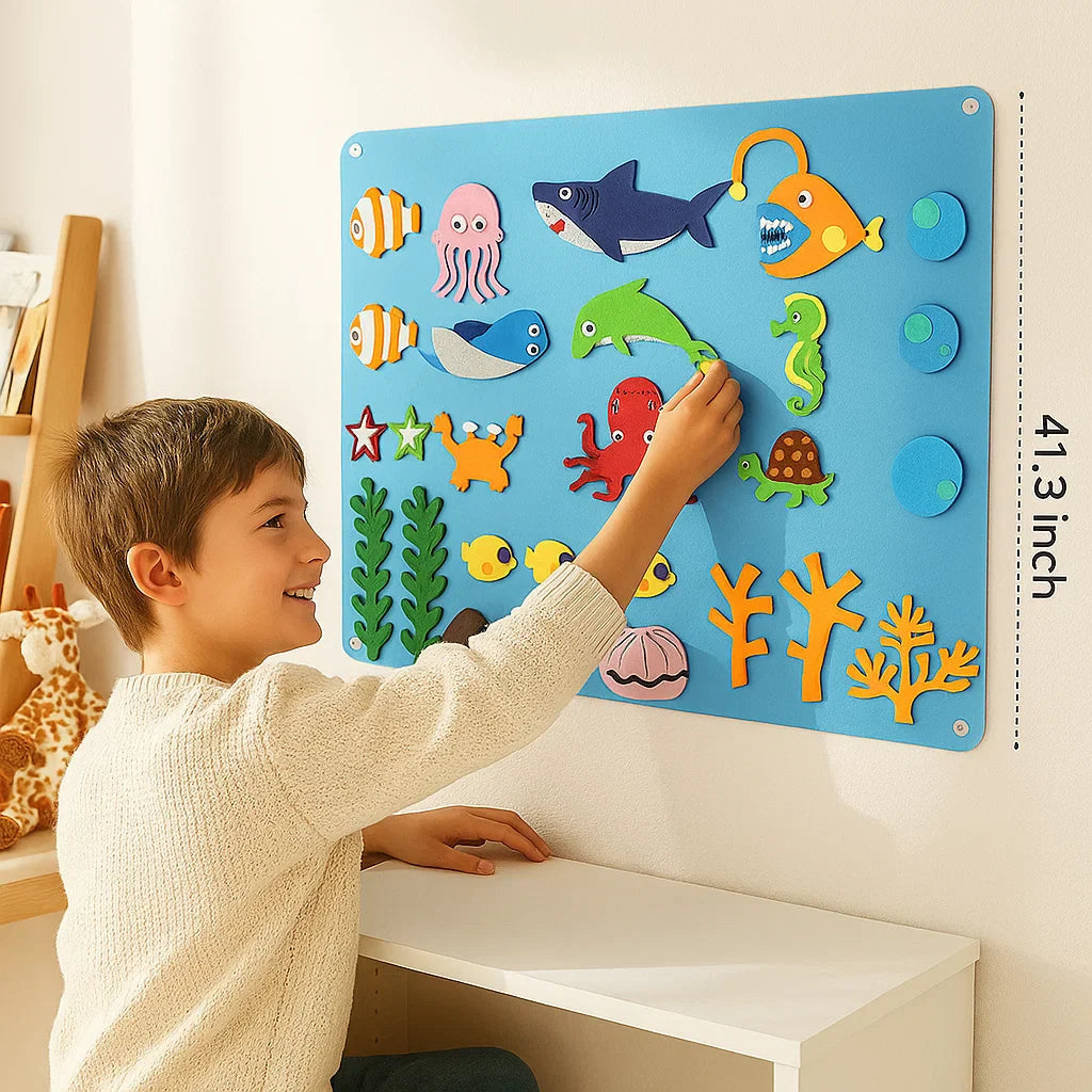 Felt Story Board for Kids โ Educational DIY Set for Learning Animals, Imagination and Storytelling Fun