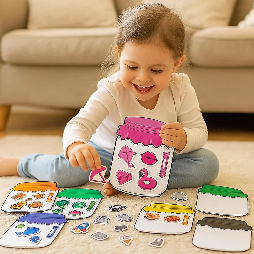 Magnetic Sorting Toy for Kids โ Fun Color Matching Game for Learning Objects, Shapes, and Daily Vocabulary
