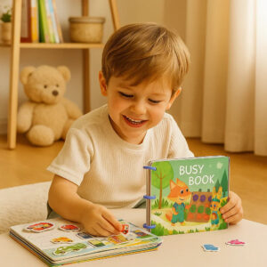 Busy Book for Toddlers ⎜ Interactive Learning Book with Reusable Stickers for Early Education Fun