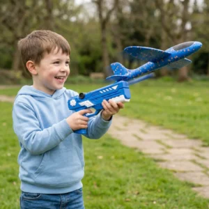 Foam Airplane Launcher for Kids – Interactive Flying Toy with Launch Gun