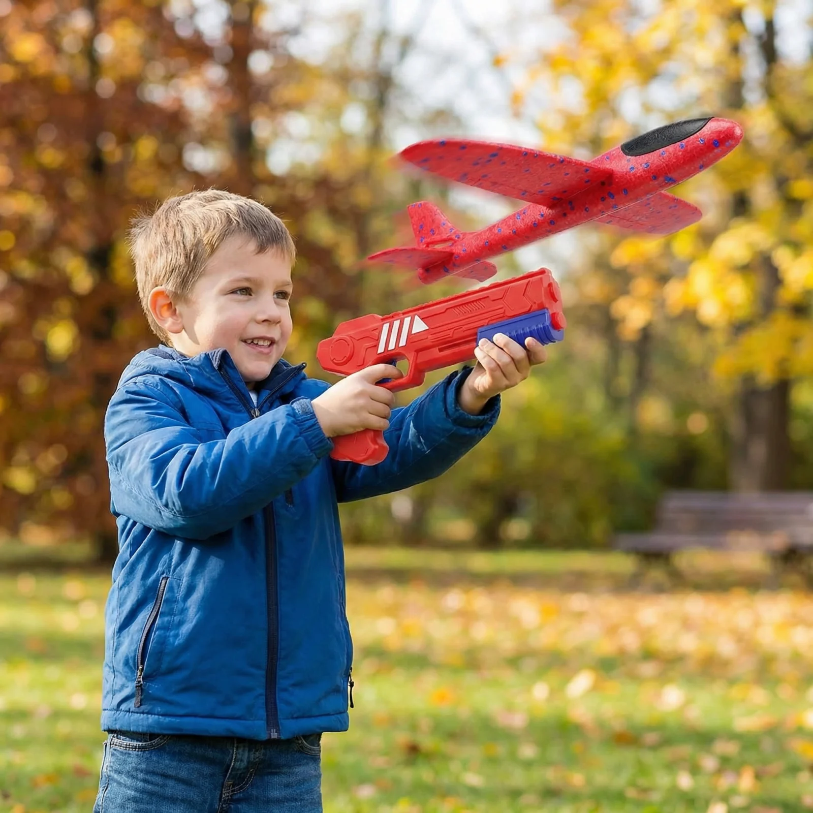 Foam Airplane Launcher for Kids – Interactive Flying Toy with Launch Gun