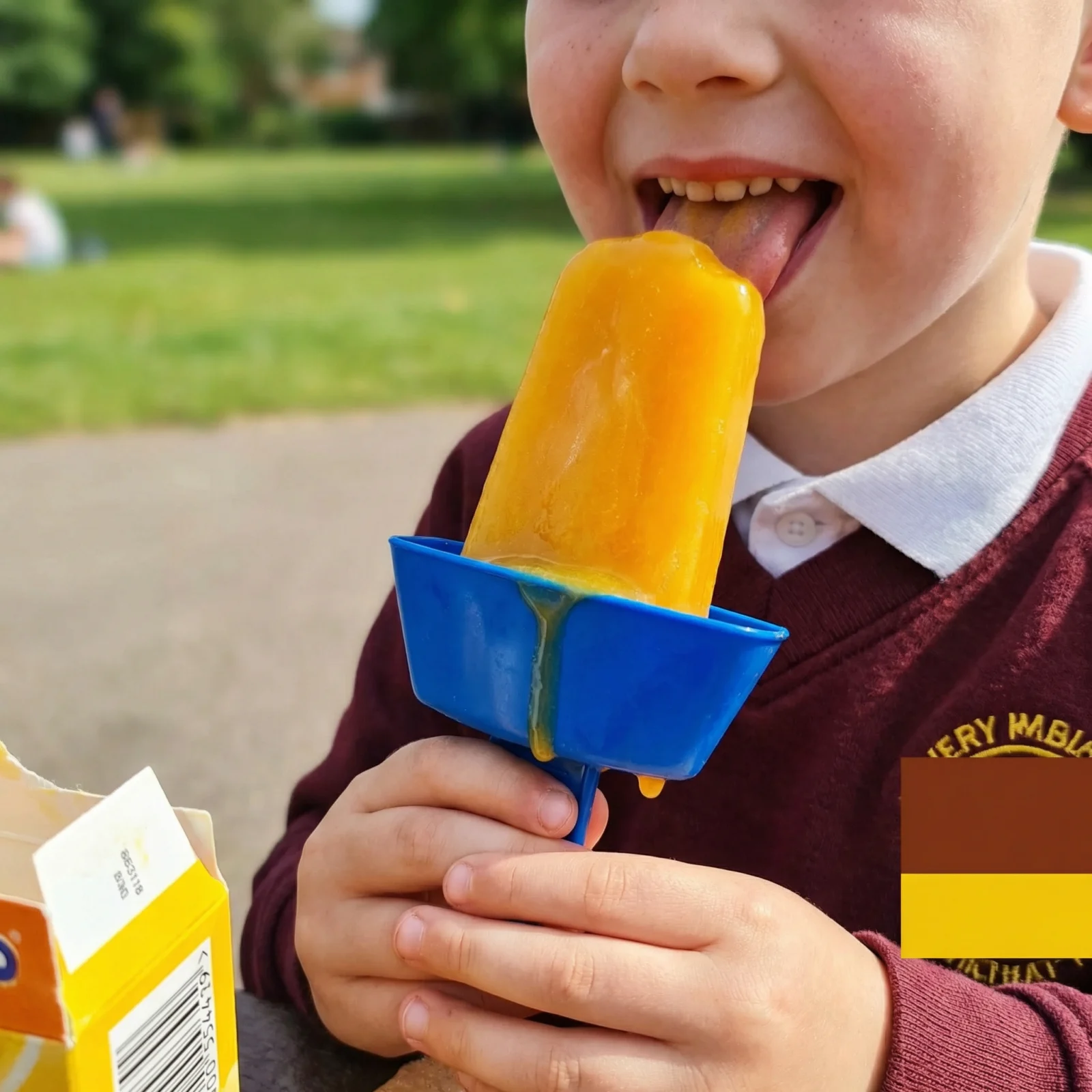 2-Pack Drip-Proof Popsicle Holder for Kids – No-Mess Ice Cream Catcher with Straw