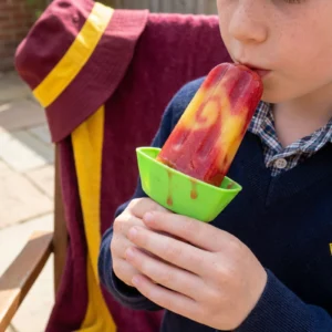 2-Pack Drip-Proof Popsicle Holder for Kids – No-Mess Ice Cream Catcher with Straw