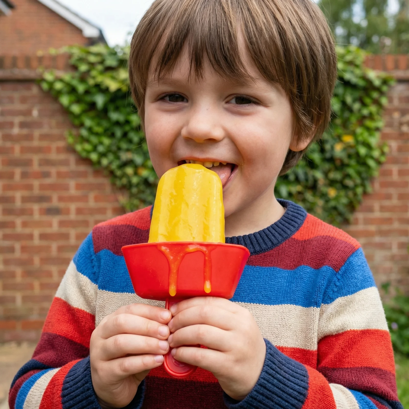 2-Pack Drip-Proof Popsicle Holder for Kids – No-Mess Ice Cream Catcher with Straw