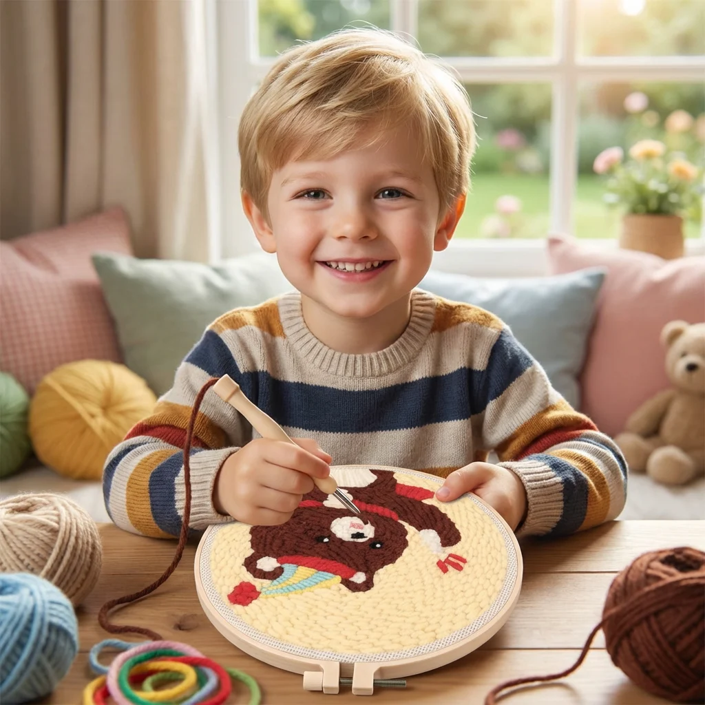 Punch Needle Embroidery Starter Kit β Beginner DIY Set with Beautiful Patterns