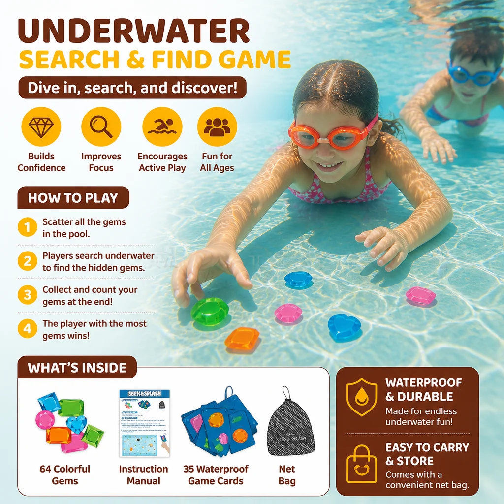 Underwater Search & Find Game With Colourful Gems