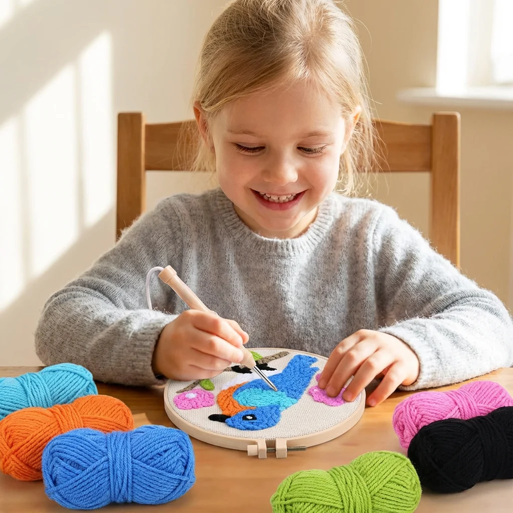 Punch Needle Embroidery Starter Kit β Beginner DIY Set with Beautiful Patterns