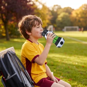 Foldable & Durable Silicone Football Water Bottle