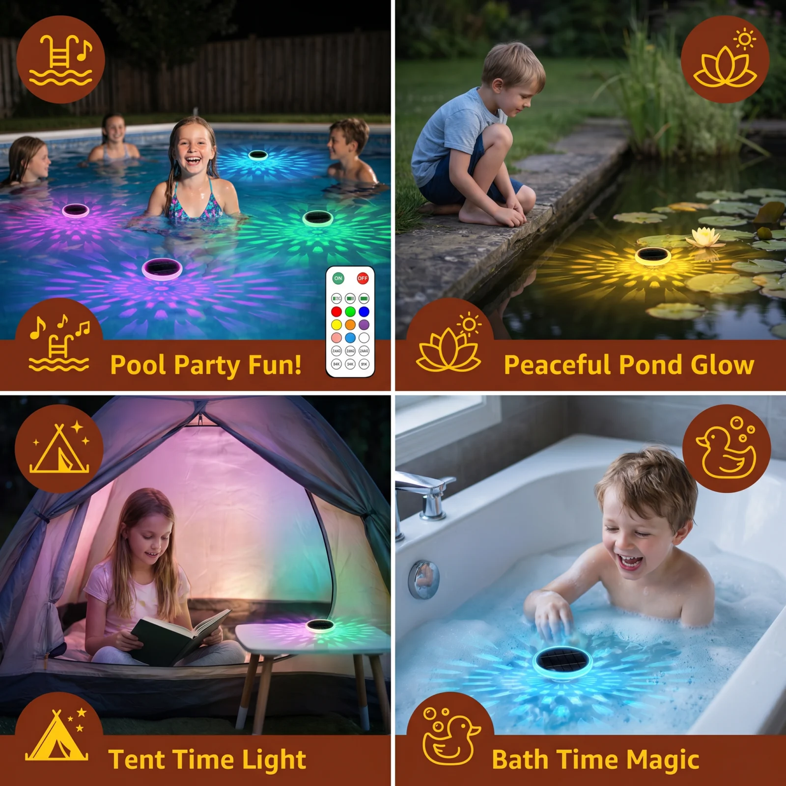 Floating Solar LED Light with Remote Control