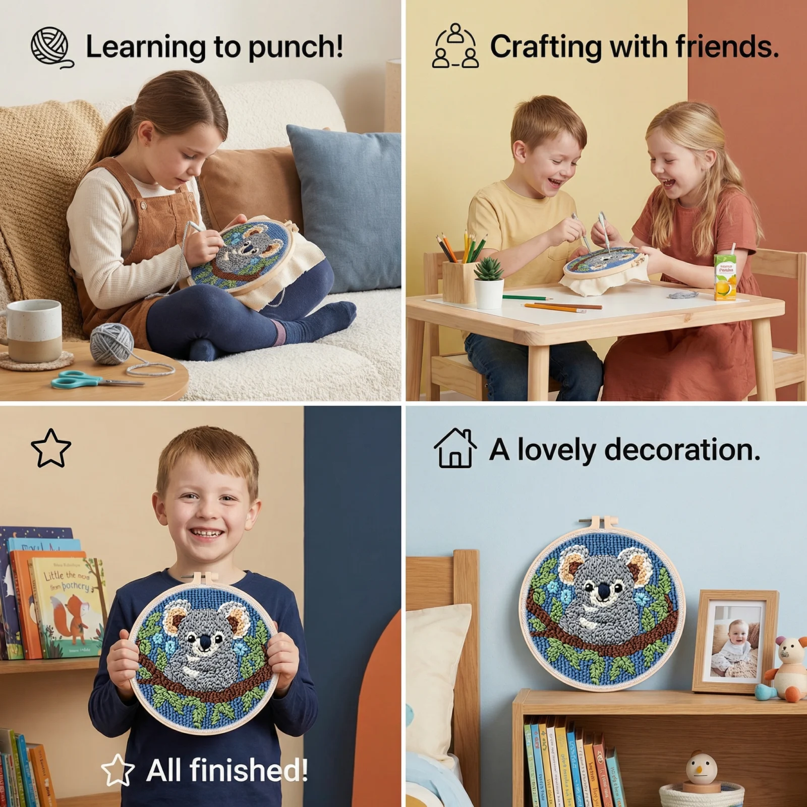Punch Needle Embroidery Starter Kit β Beginner DIY Set with Beautiful Patterns