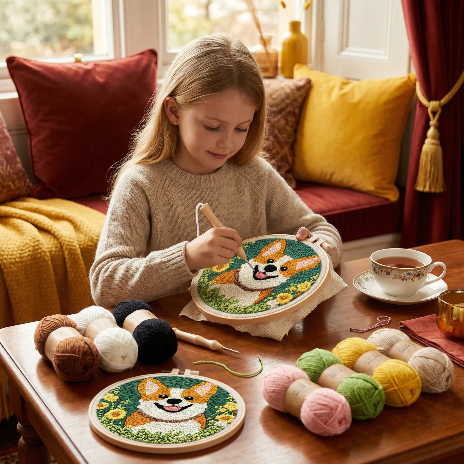 Punch Needle Embroidery Starter Kit β Beginner DIY Set with Beautiful Patterns