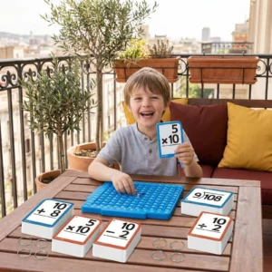 Math Learning Cards Set with Calculation Board – Addition, Subtraction, Multiplication & Division