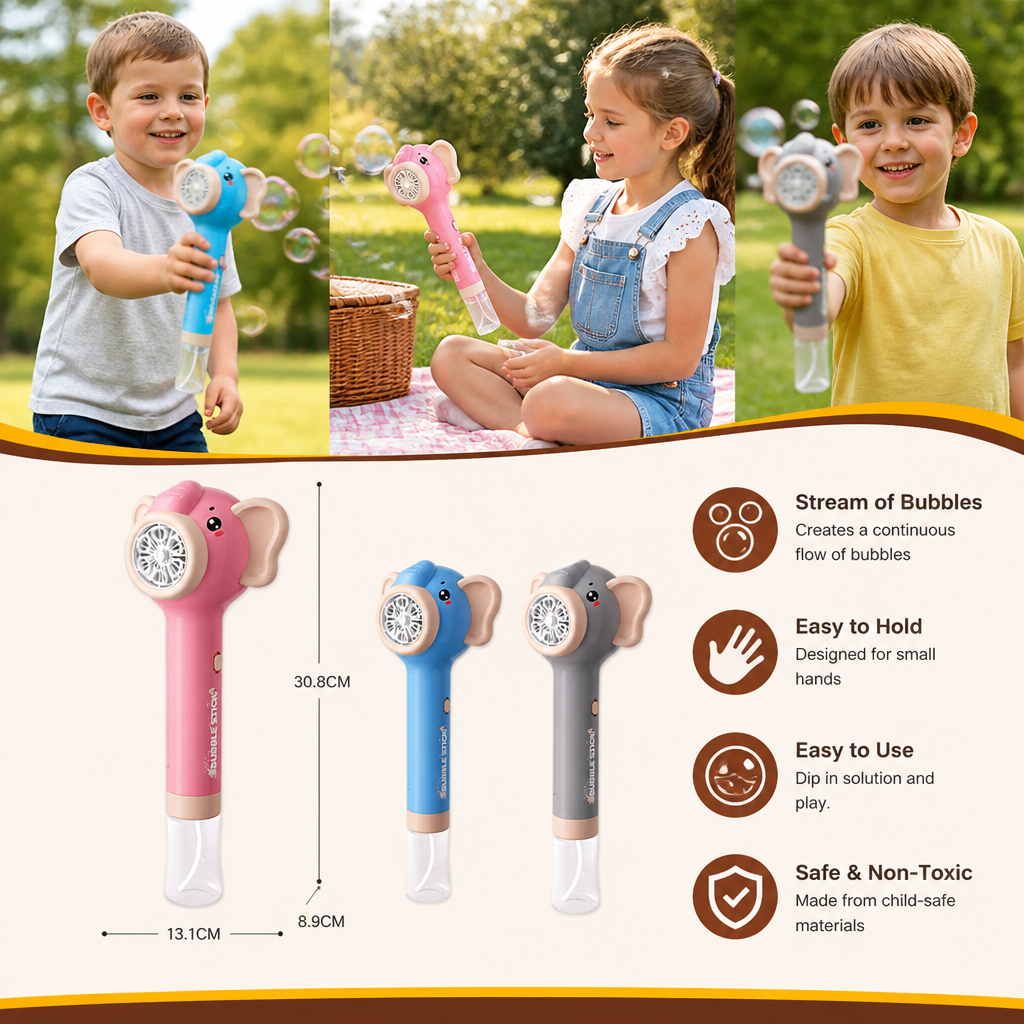 Elephant Bubble Stick Toy - Image 6