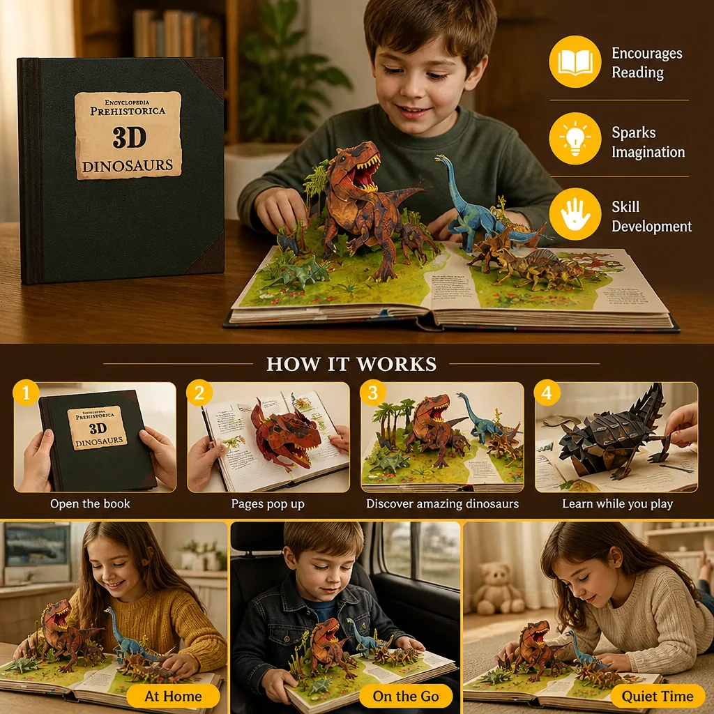 Interactive 3D Pop-Up Dinosaur Encyclopedia