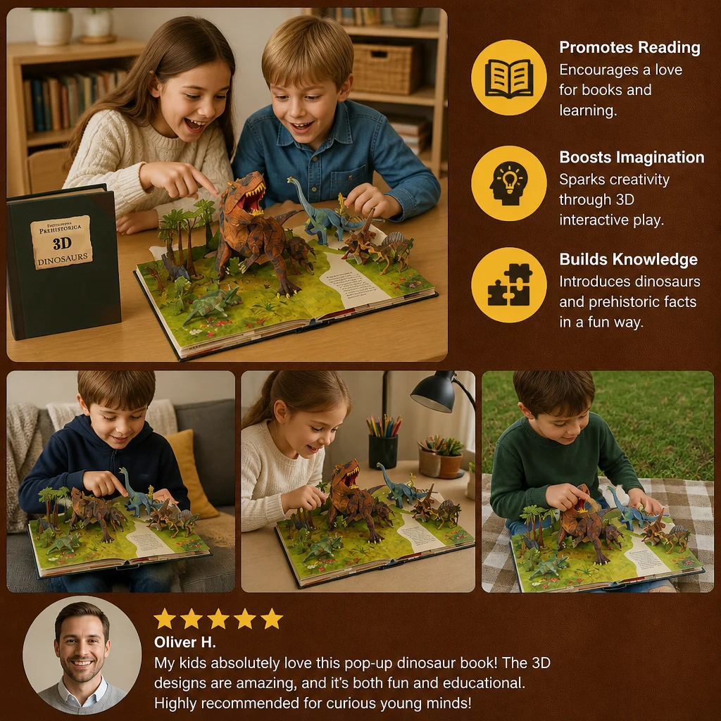 Interactive 3D Pop-Up Dinosaur Encyclopedia