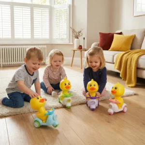 Yellow Duck Push & Go Toy – Fun Kids Scooter with Press-to-Drive Action