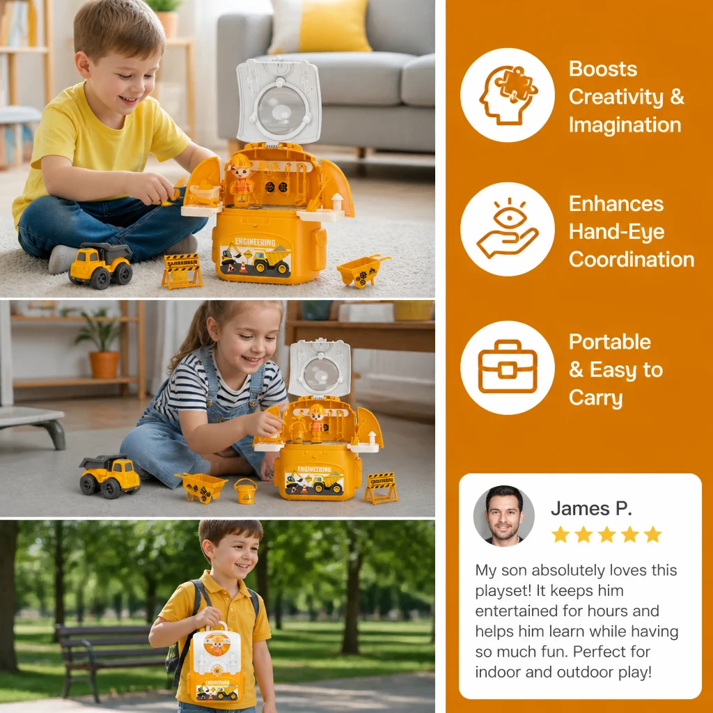 3-in-1 Backpack Playset for on the Go