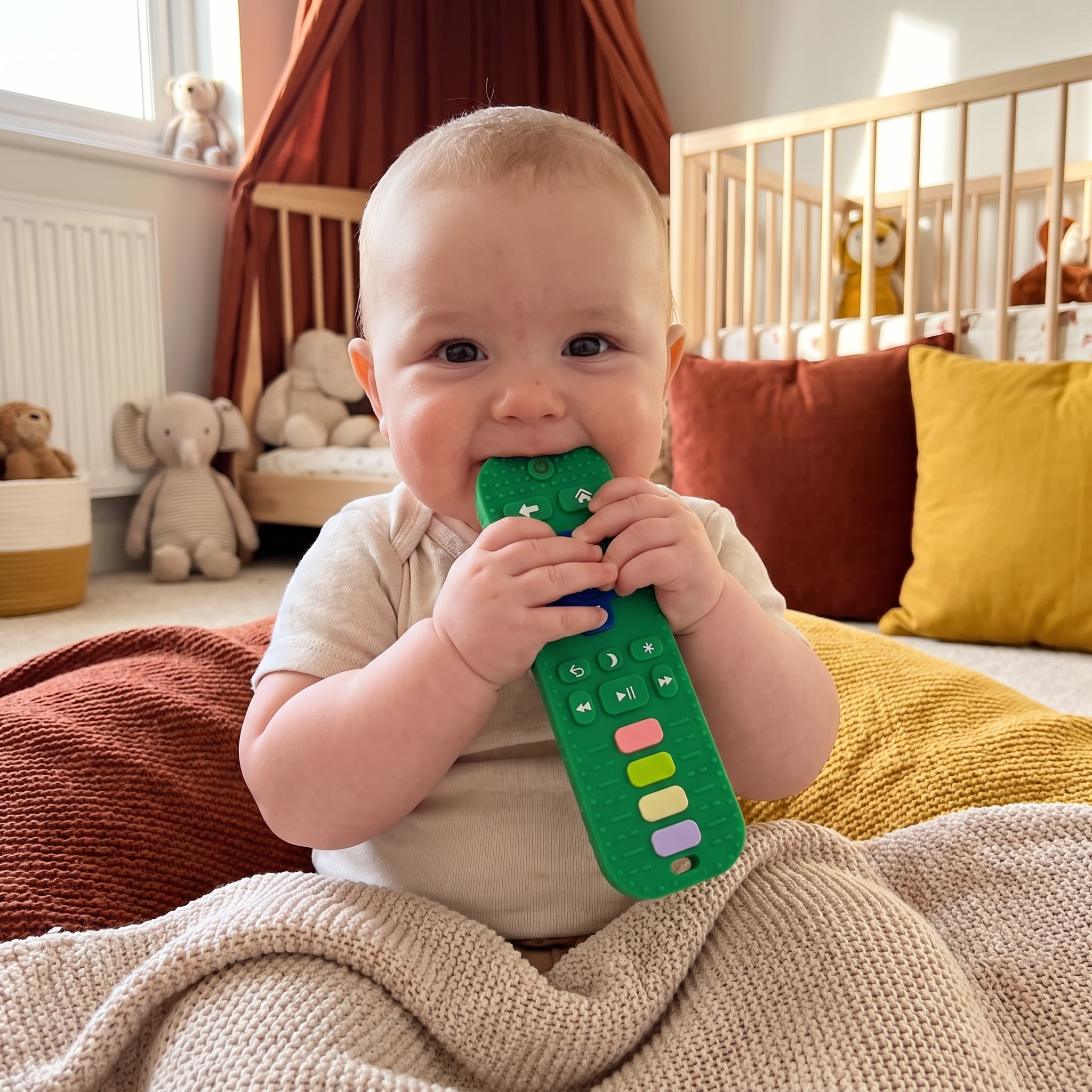 Silicone Remote Control Baby Teether โ BPA-Free Sensory Chew Toy - Image 9